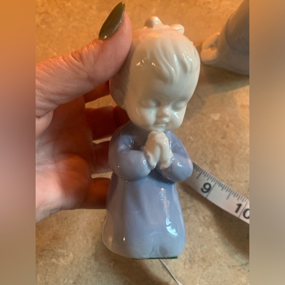 Vintage Inarco Praying Children Boy & Girl Porcelain Figurine Japan - Picture 7 of 8